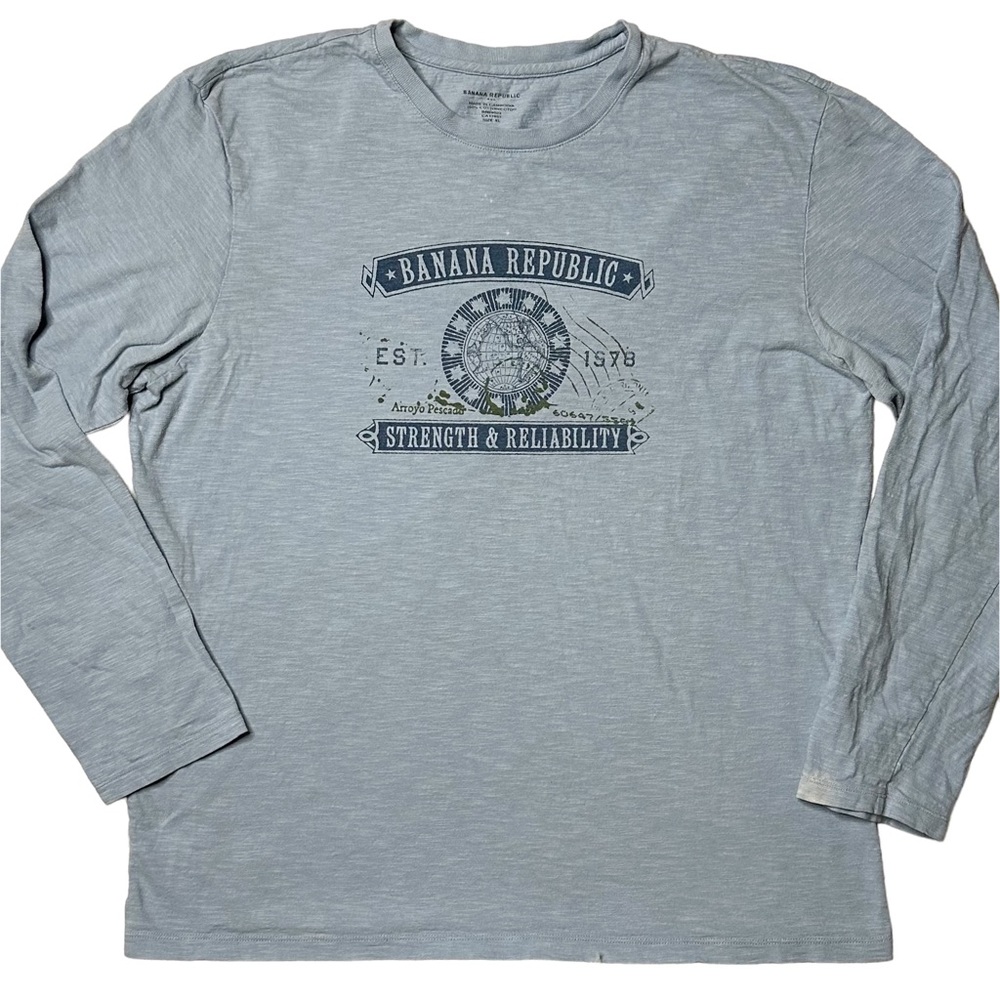 Banana Republic Strength & Reliability Long Sleeve Graphic T-Shirt Women’s XL